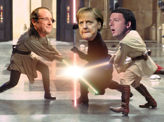 Renzi e Hollande devono far capire alla Merkel che l’epoca dell’austerity è finita! E la Commissione europea deve stare zitta se l’Italia arriva al 3% invece del 2,6%. I soldi servono per tagliare le tasse e stimolare la domanda interna. Intanto qualcuno vuole tornare in auge. Basta che sia a Bruxelles e non a Roma.