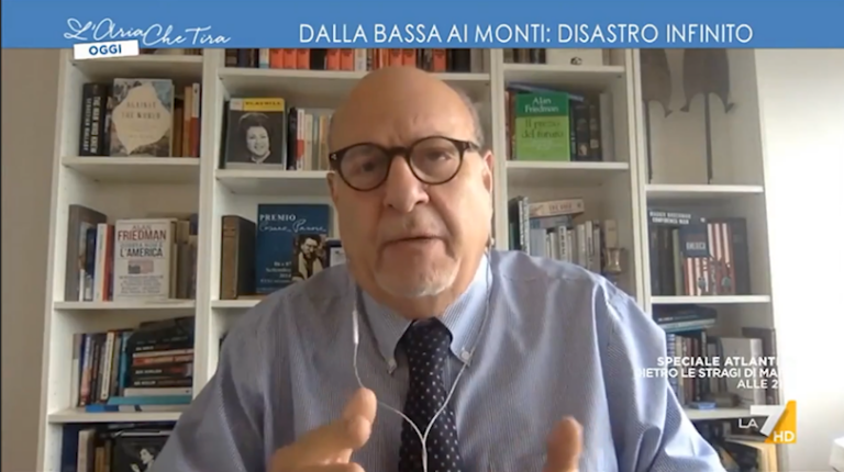 Il mio intervento a L’aria che tira. Alluvione: “Bisogna correre come col ponte Morandi”.