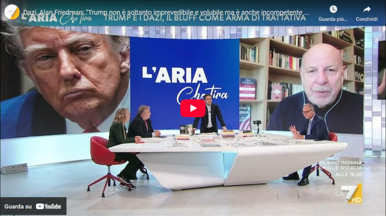 Dazi, Alan Friedman: Trump non è soltanto imprevedibile e volubile ma è anche incompetente