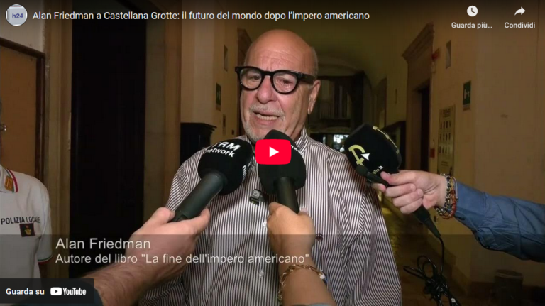 Alan Friedman a Castellana Grotte: il futuro del mondo dopo l’impero americano
