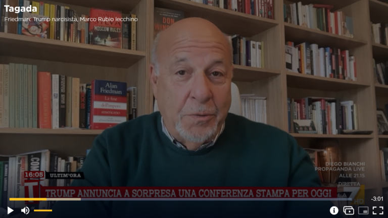 Friedman: “Trump narcisista, Marco Rubio lecchino”